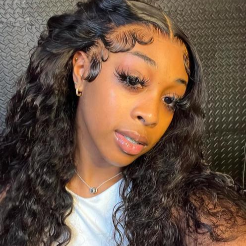 Virgin Hair Wet Wavy 13x4&13x6 Transparent/HD Lace Wigs Wet Curly [Glueless Wig|Bleached Knots] (Copy)