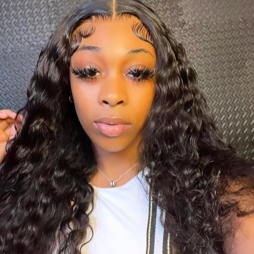 Virgin Hair Wet Wavy 13x4&13x6 Transparent/HD Lace Wigs Wet Curly [Glueless Wig|Bleached Knots] (Copy)