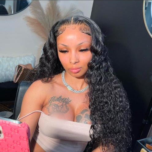 Virgin Hair Wet Wavy 13x4&13x6 Transparent/HD Lace Wigs Wet Curly [Glueless Wig|Bleached Knots] (Copy)